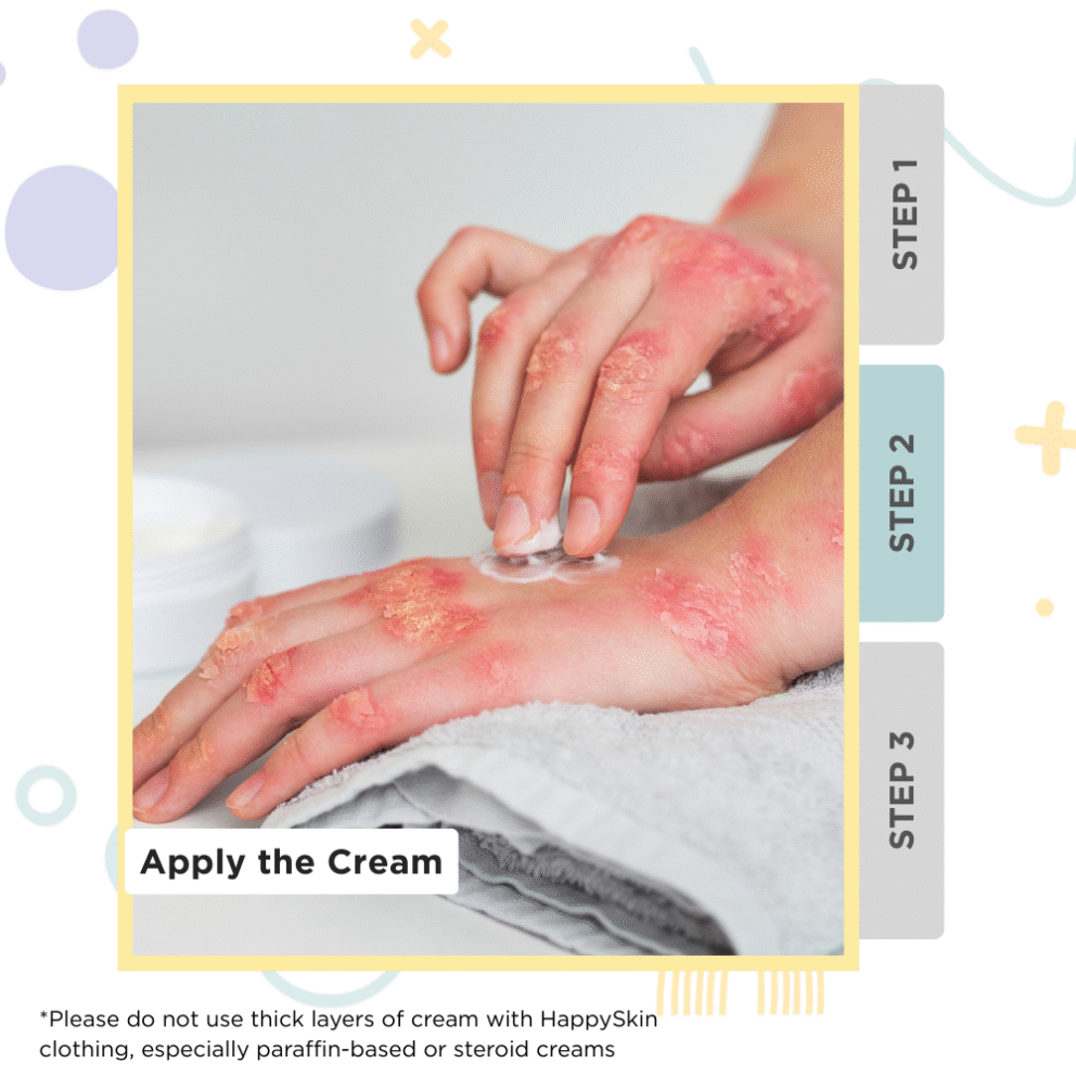 2nd step to moisturise child eczema skin