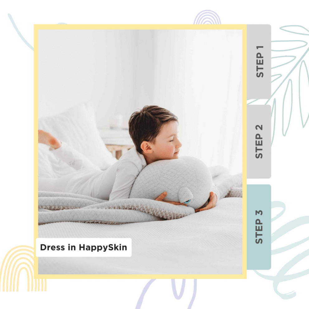 final step to manage eczema skin with happyskin eczema clothing