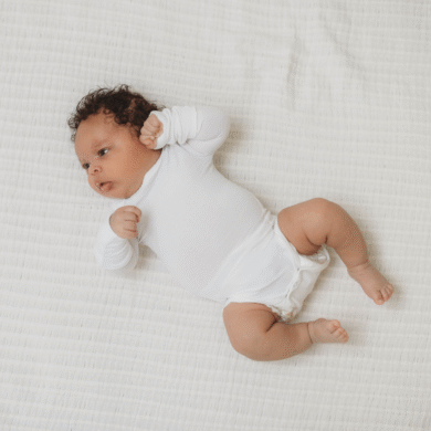 hypoallergenic HappySkin baby eczema bodysuit front view