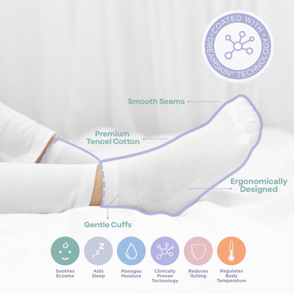 Unique cotton Socks for itchy feet and top of the feet itchy