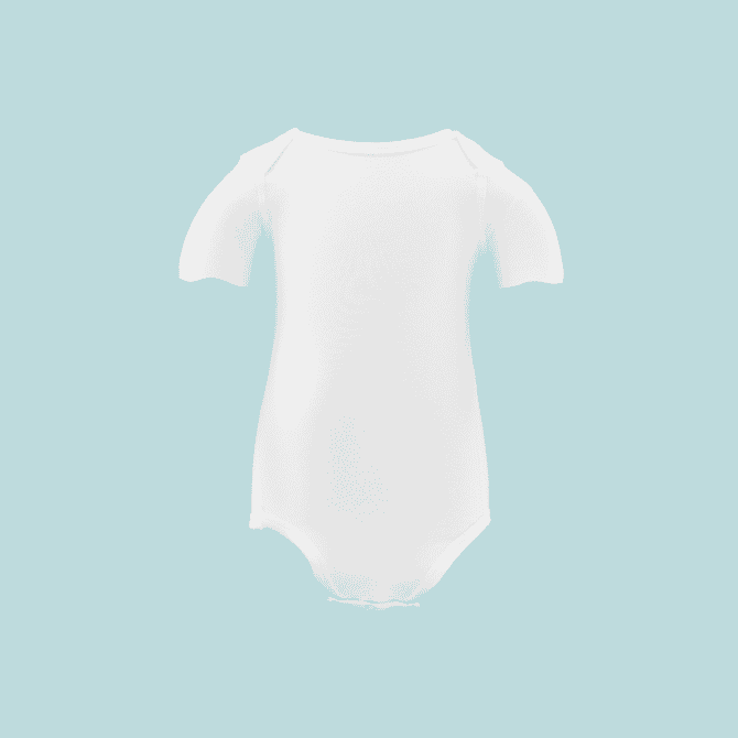 eczema baby bodysuit with short sleeves