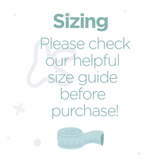 sizing guide for happyskin clothes