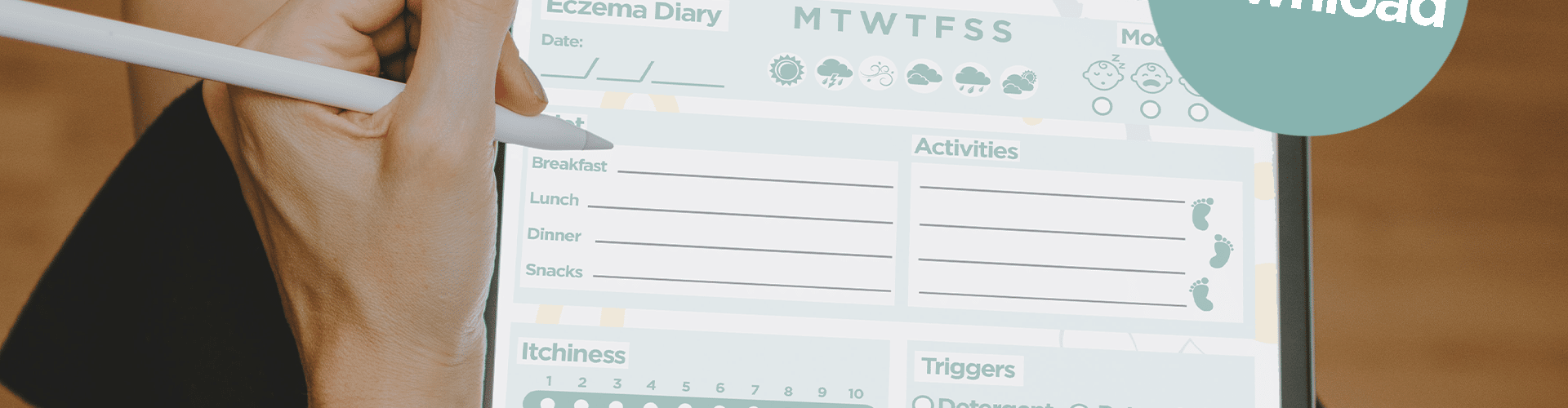 track your child's flare-ups with an eczema diary