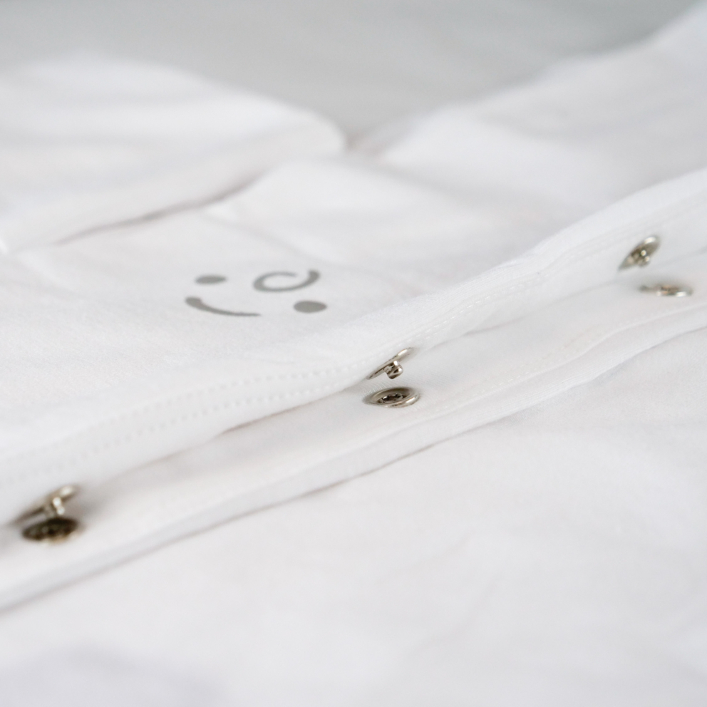 Leg Poppers easy snap fasteners of happyskin clothing