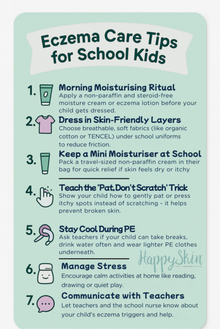Happy skin eczema tips card