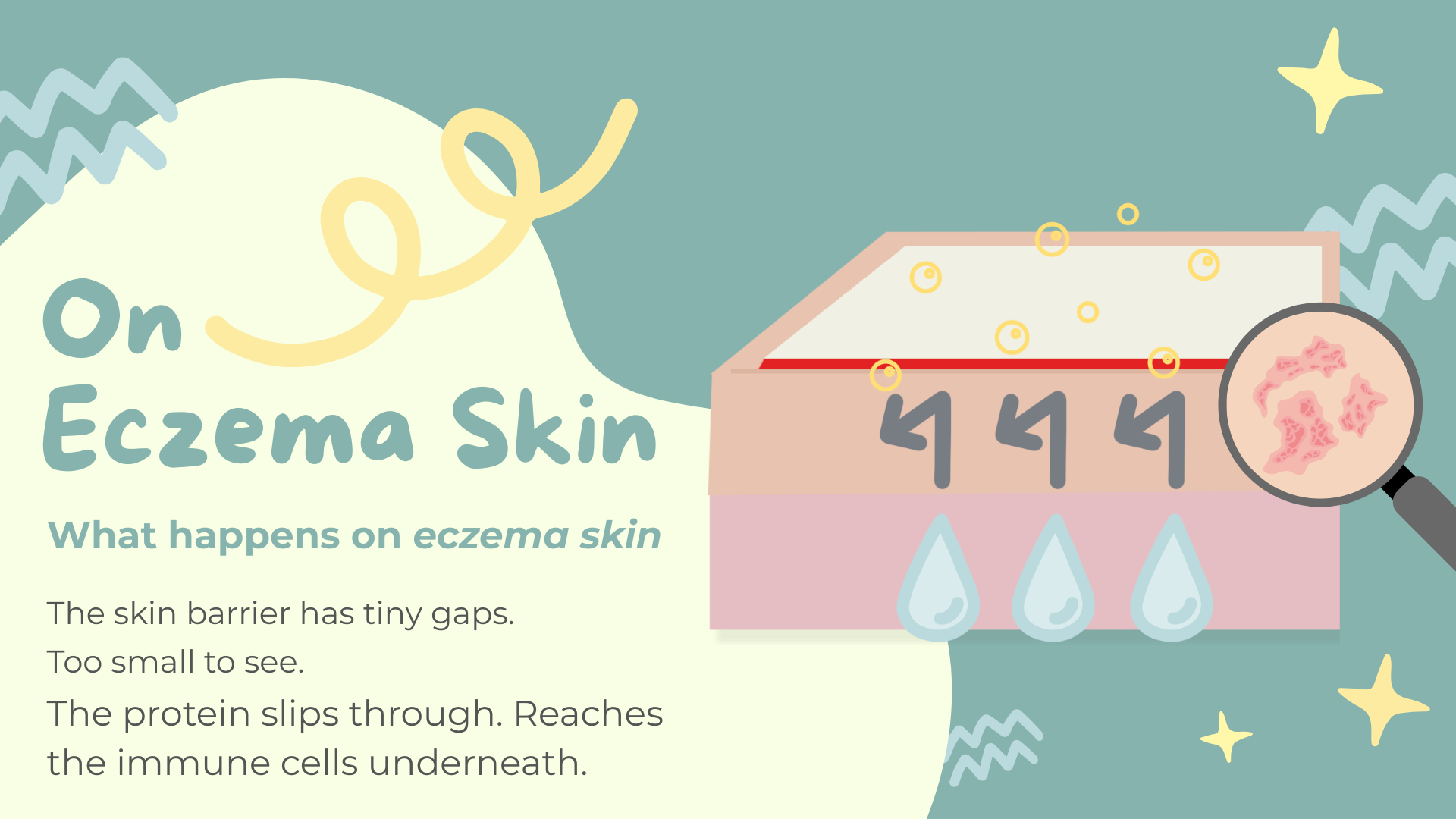 What happens on eczema skin